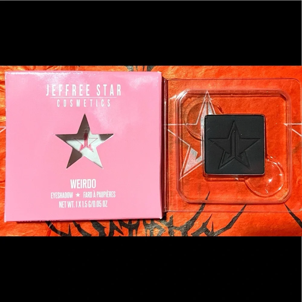 Jeffree Star Cosmetics Artistry Eyeshadow Single WEIRDO Black Matte Makeup NEW